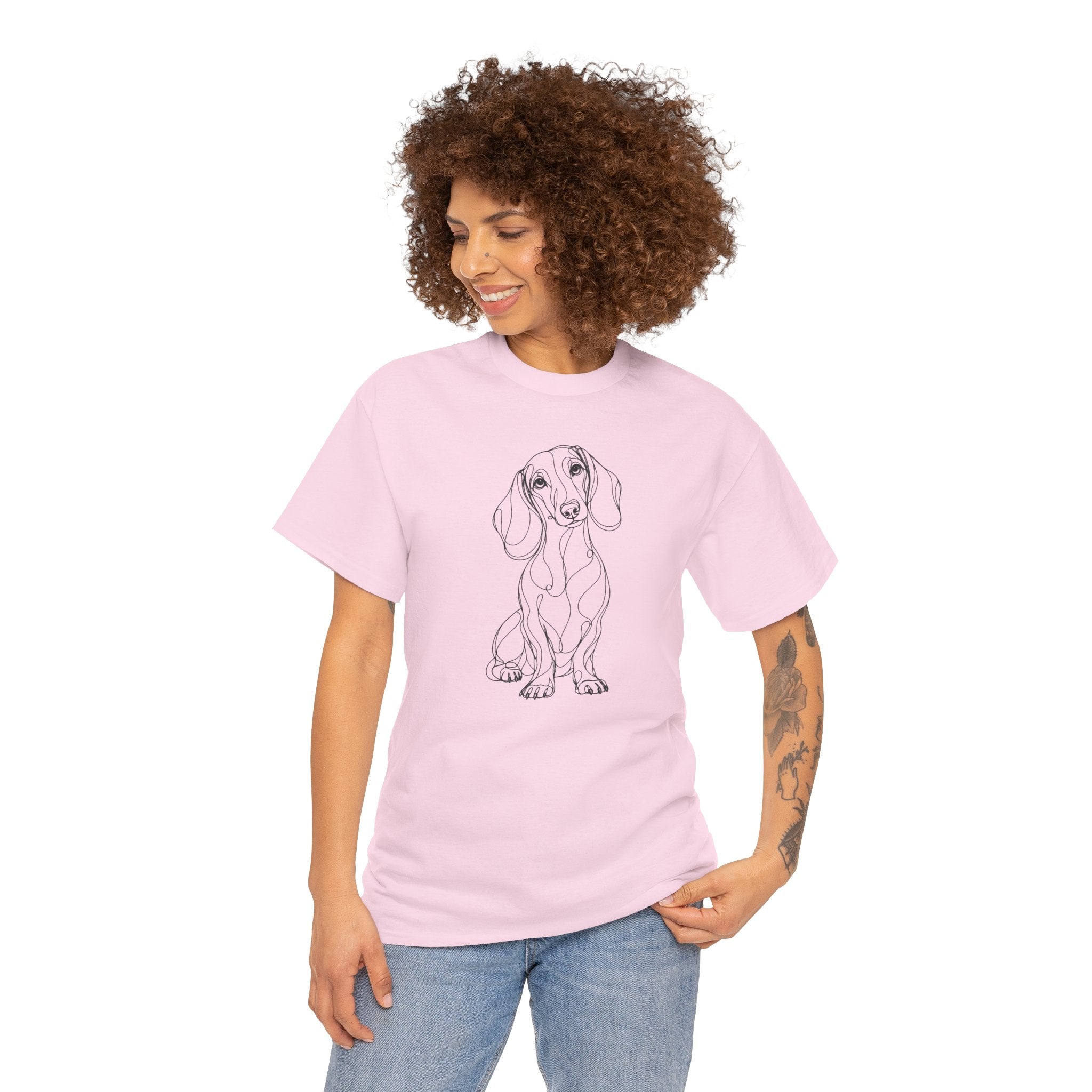 T-Shirt Teckel – Illustration Trait Recto Verso