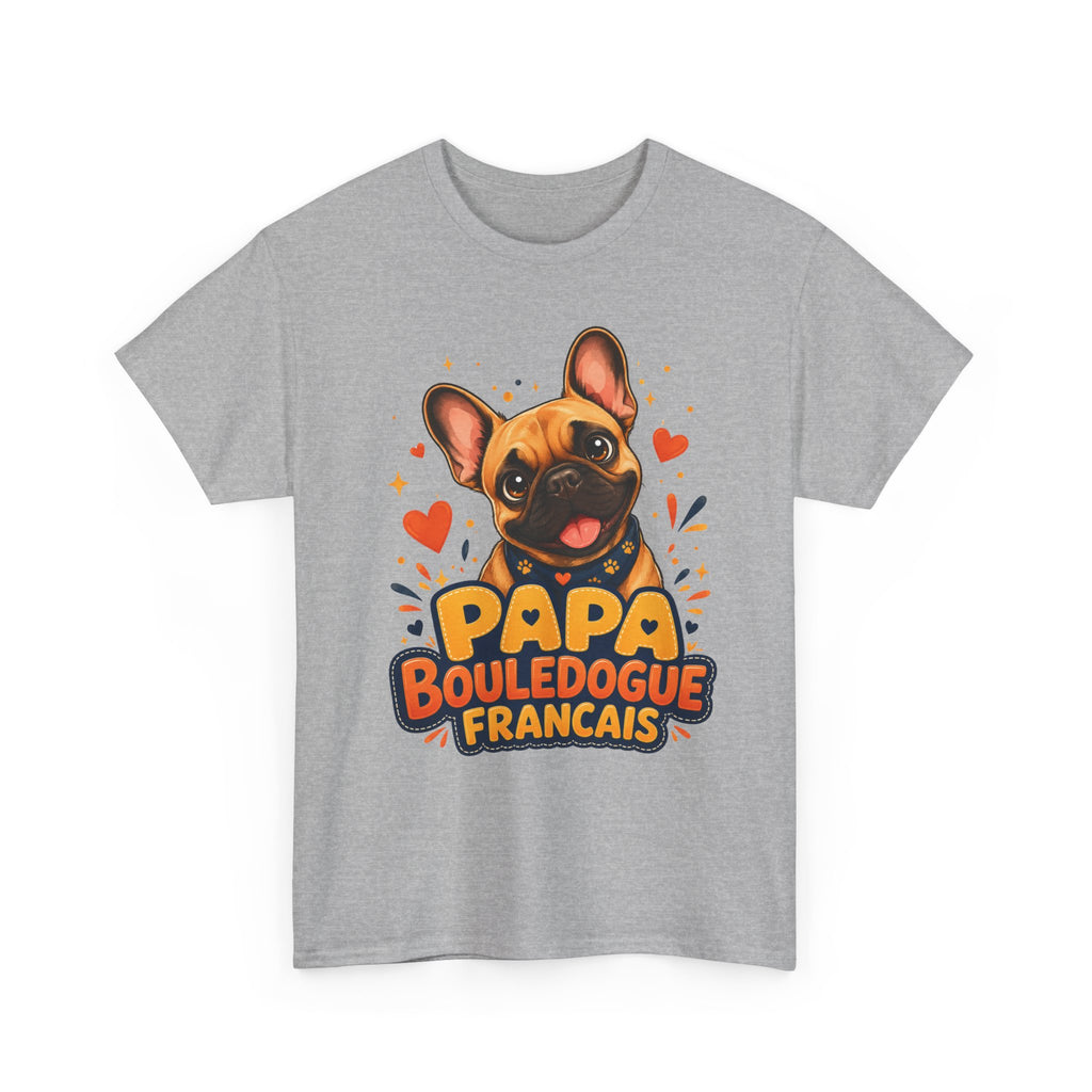 T-Shirt Homme Bouledogue Français – Papa Frenchie Cadeau