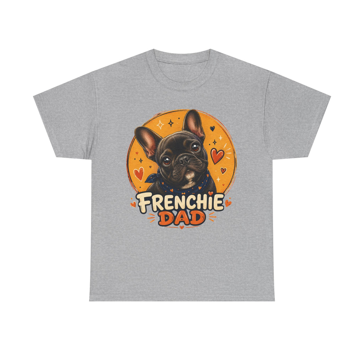 T-Shirt Homme Bouledogue Français – Papa Frenchie Graphique