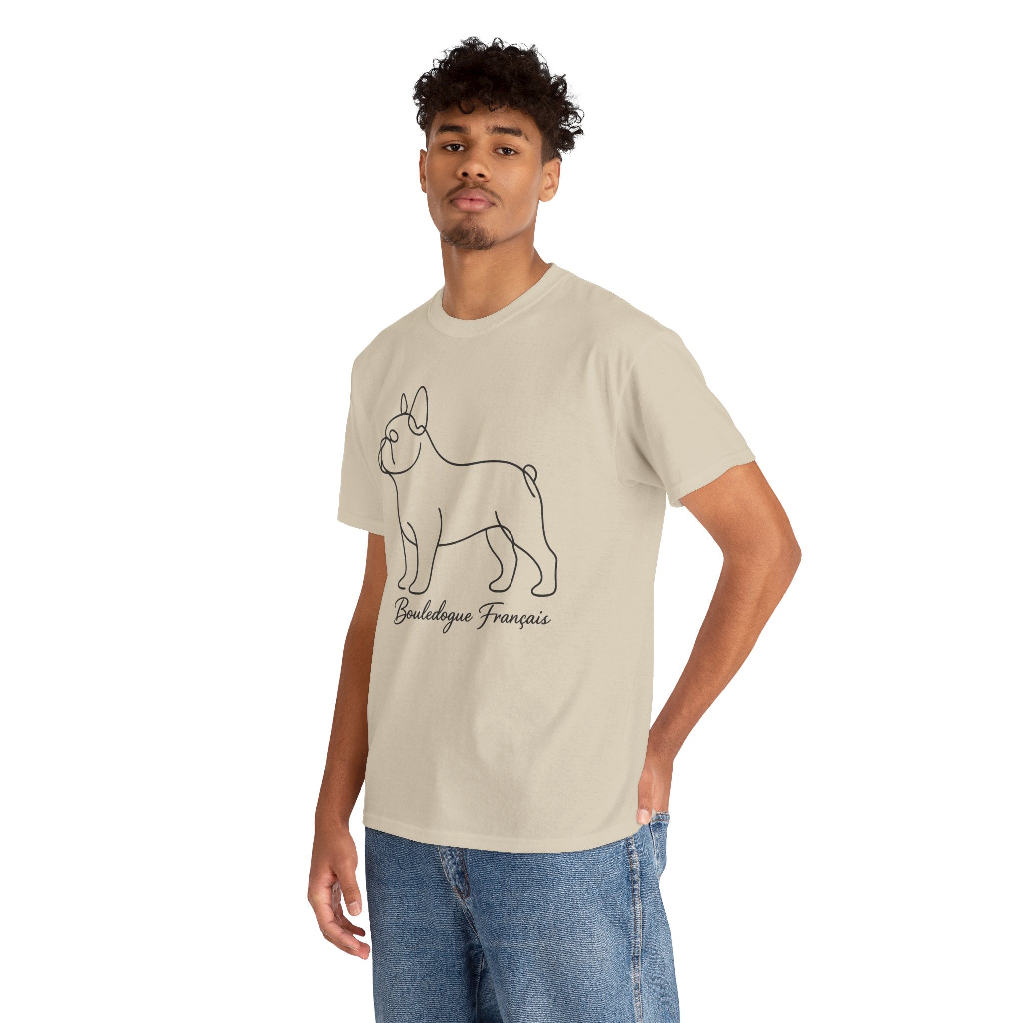 T-Shirt Bouledogue Français – Illustration Trait Recto Verso