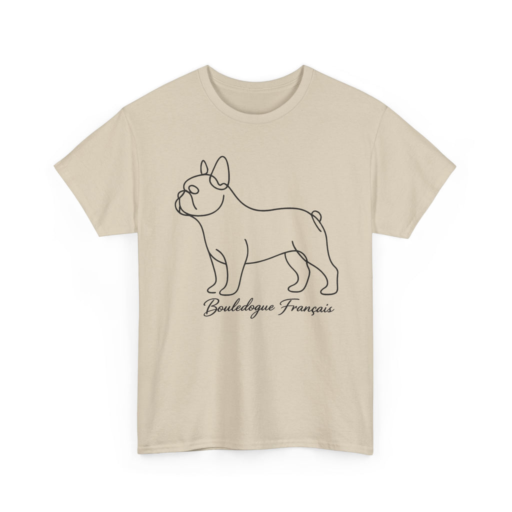 T-Shirt Bouledogue Français – Illustration Trait Recto Verso