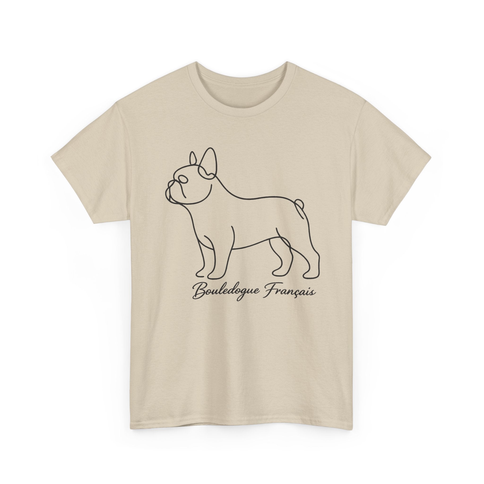 T-Shirt Bouledogue Français – Illustration Trait Recto Verso