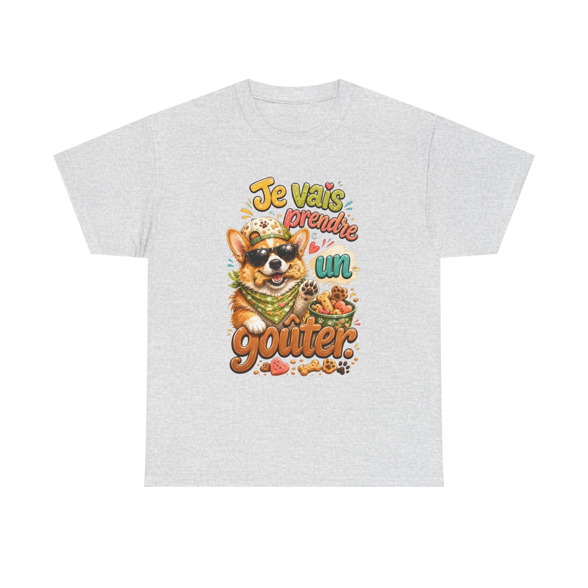 Corgi Snack Je vais prendre un goûter Cute French Dog Graphic T-Shirt