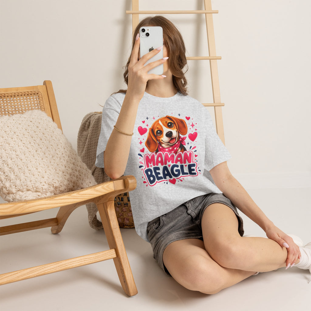 T-Shirt Femme Beagle – Maman Beagle Cadeau