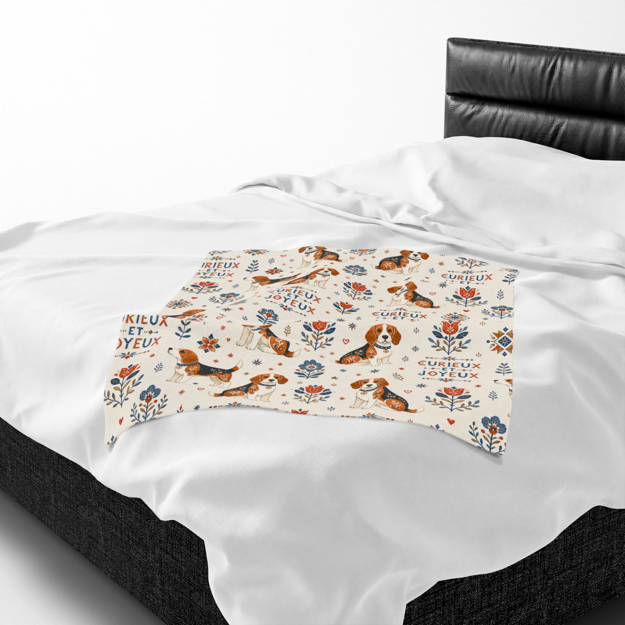 Couverture Velours Peluche Beagle - Chien Beagle