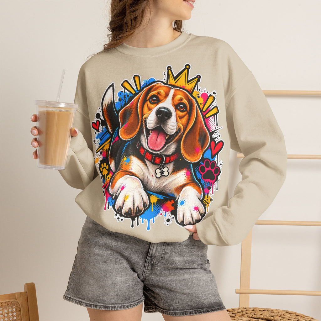 Sweatshirt Beagle – Beagle Coloré Graffiti