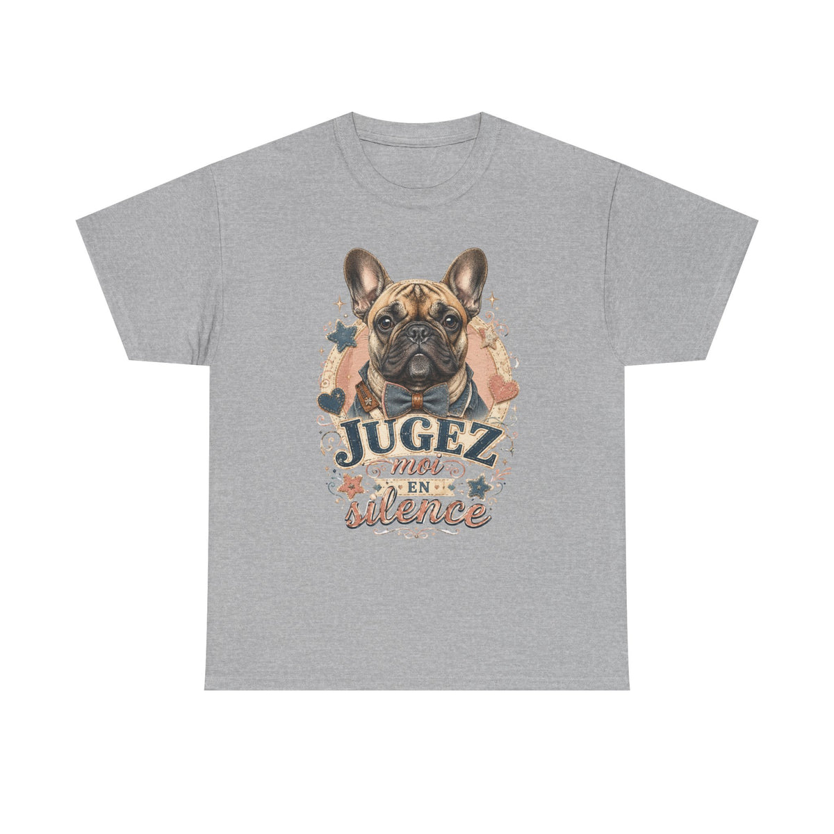 T-Shirt Bouledogue Français Humour – Jugez-Moi En Silence