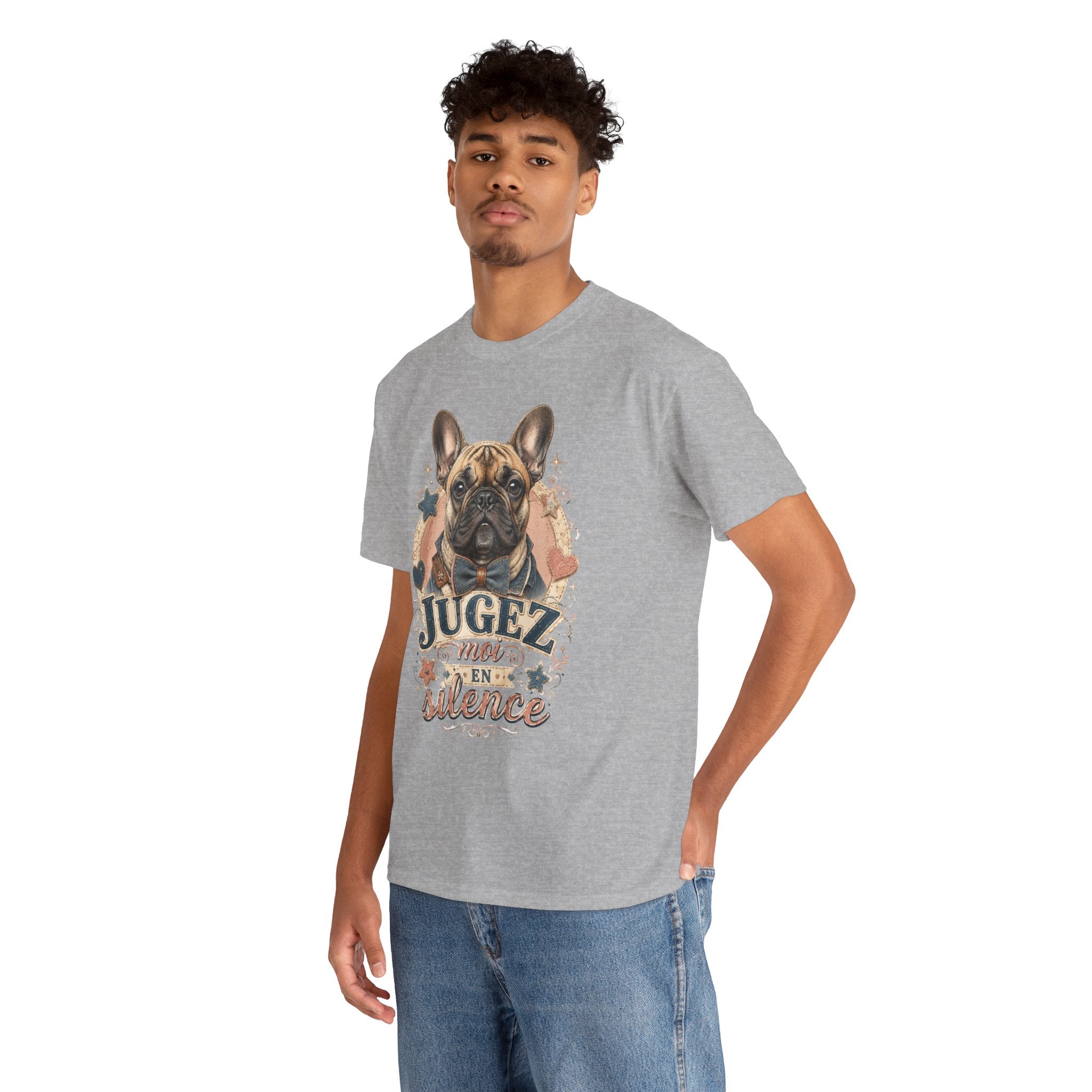 T-Shirt Bouledogue Français Humour – Jugez-Moi En Silence
