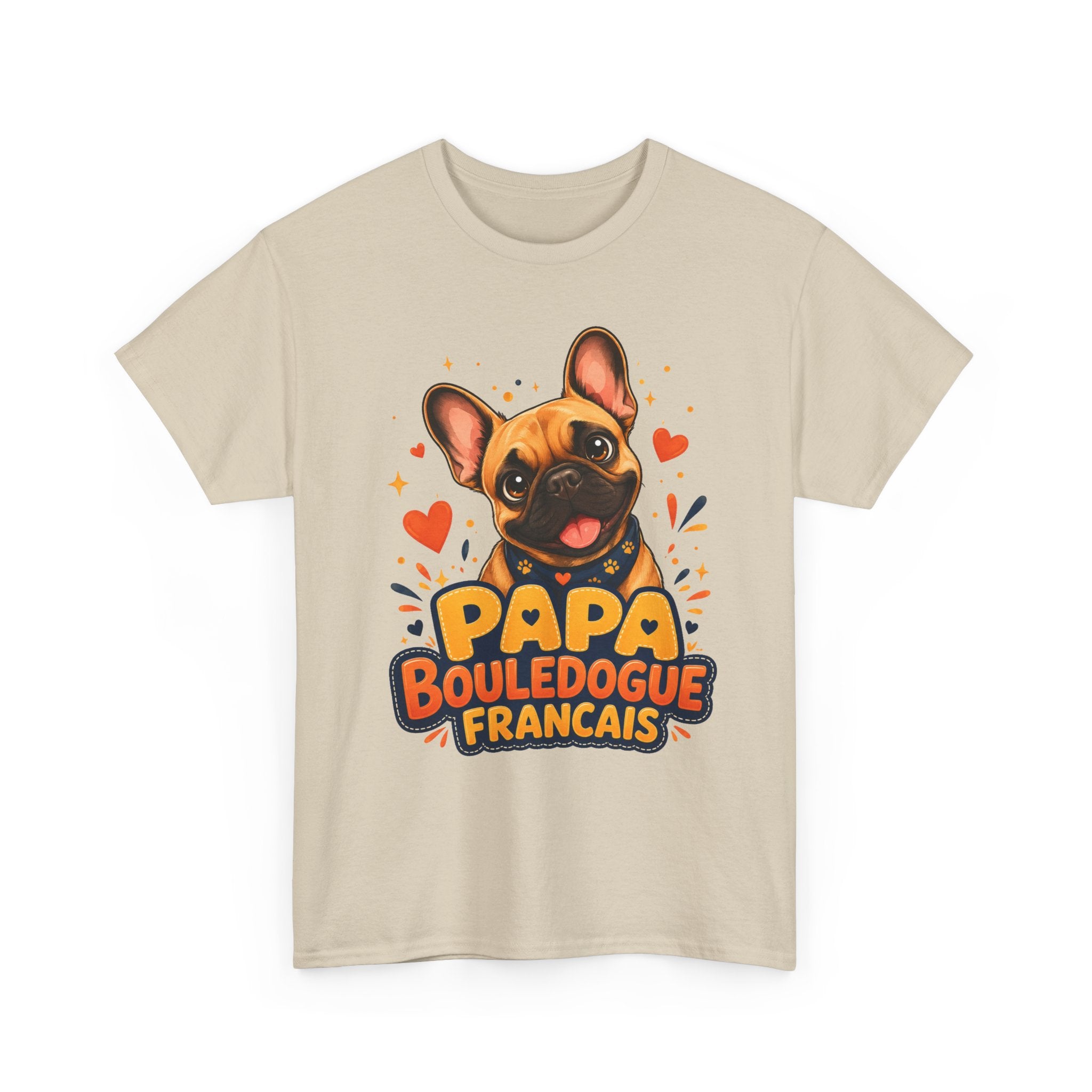 T-Shirt Homme Bouledogue Français – Papa Frenchie Cadeau
