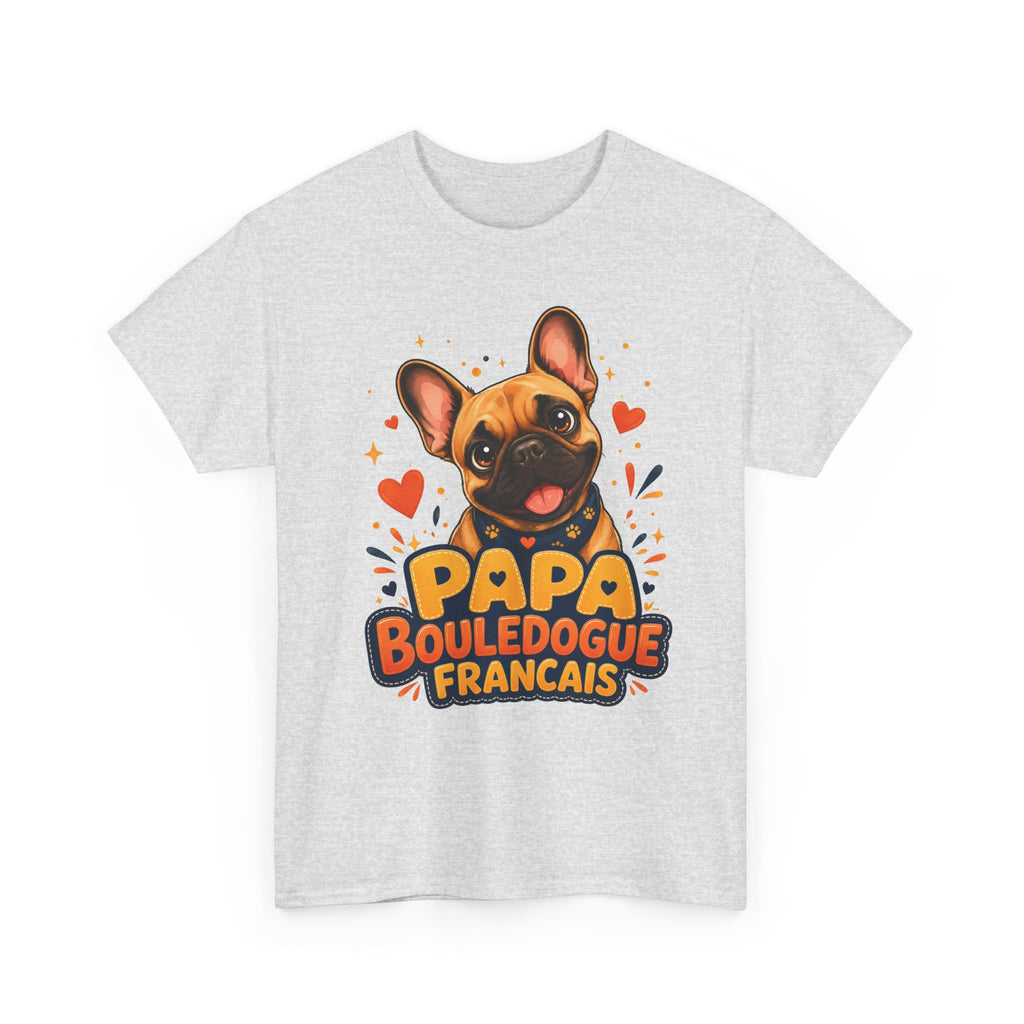 T-Shirt Homme Bouledogue Français – Papa Frenchie Cadeau