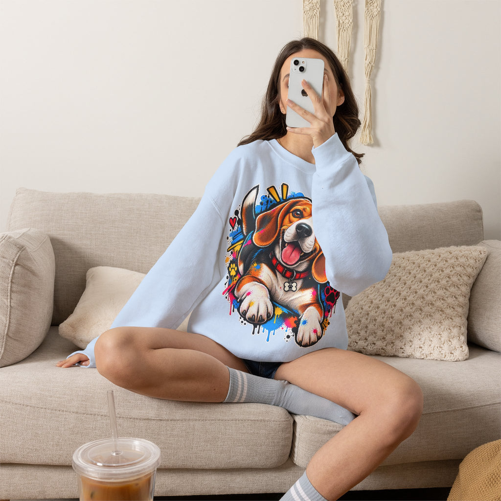 Sweatshirt Beagle – Beagle Coloré Graffiti