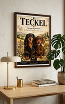 Cadre Affiche Poster Teckel Poils courts Poils longs
