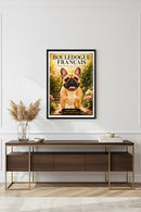 Bouledog Francais Classic Semi-Glossy Paper Wooden Framed Poster