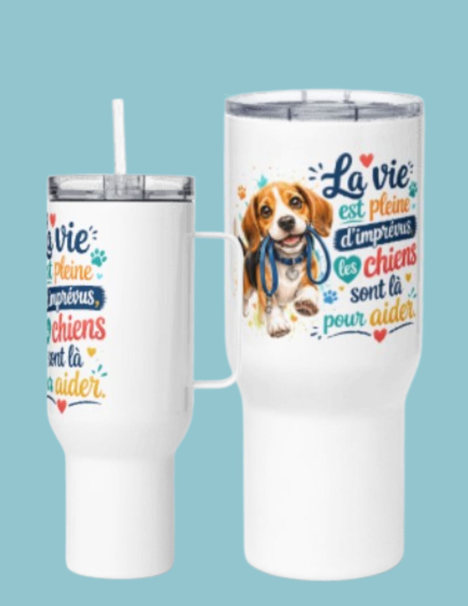 Mug avec anse Beagle La vie est pleine d'imprevus