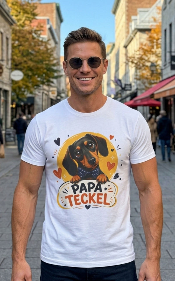 T-Shirt Homme Teckel – Papa Teckel Cadeau
