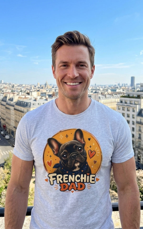 T-Shirt Homme Bouledogue Français – Papa Frenchie Graphique