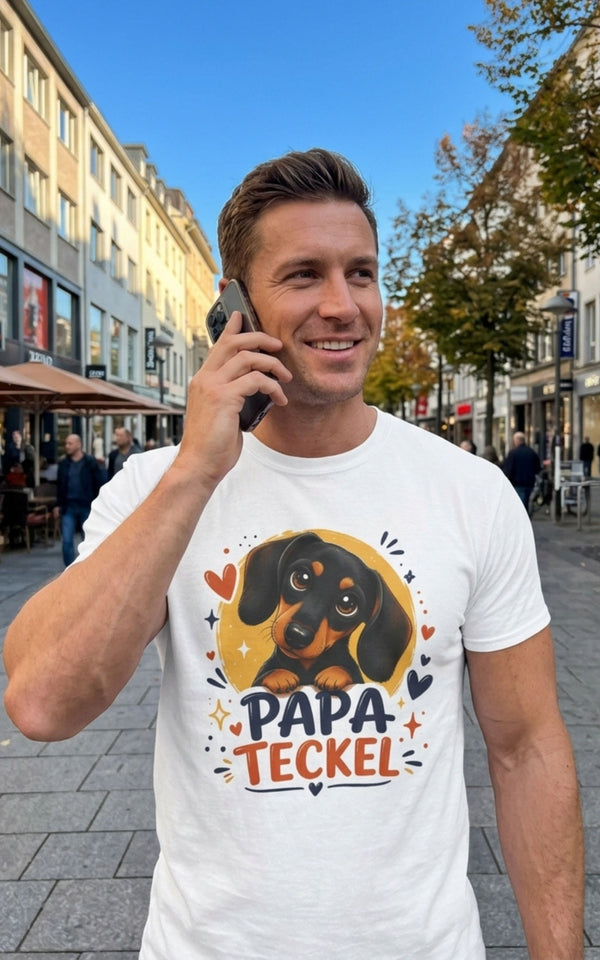 T-Shirt Homme Teckel – Papa Teckel Graphique