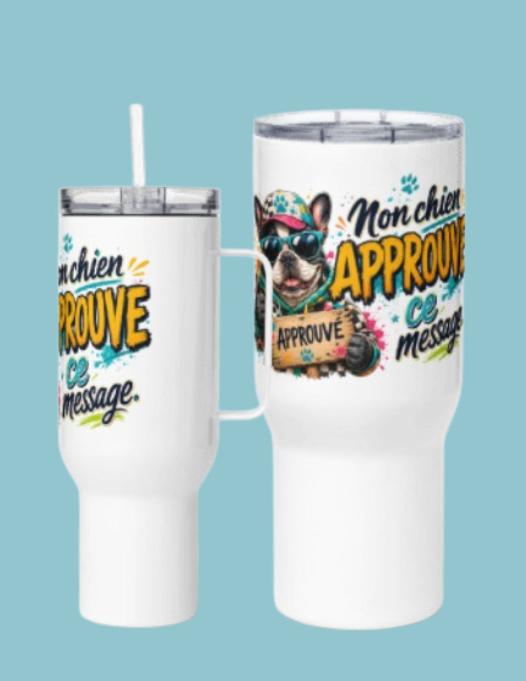 Mug avec anse Bouledogue French Mon chien Approuve