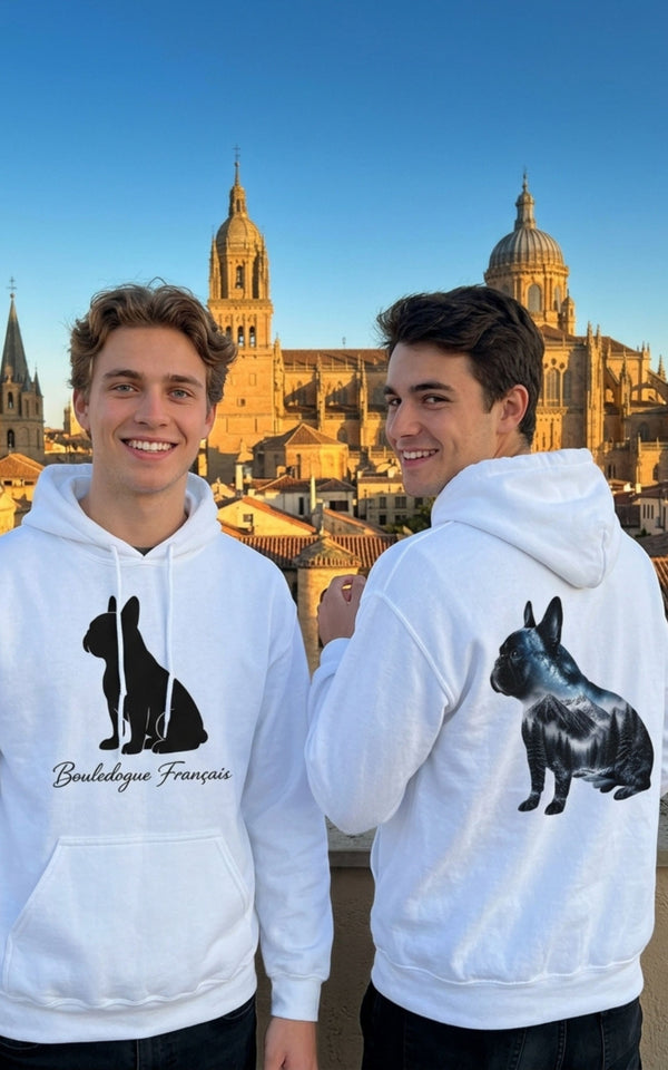 Sweatshirt à Capuche Bouledogue Français – Silhouette