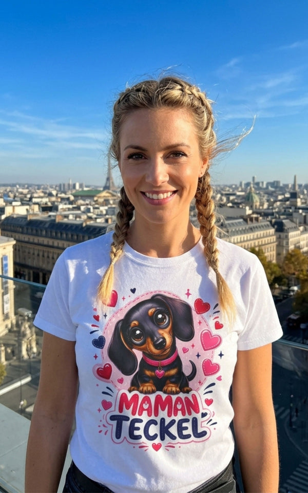 T-Shirt Femme Teckel – Maman Teckel Cadeau