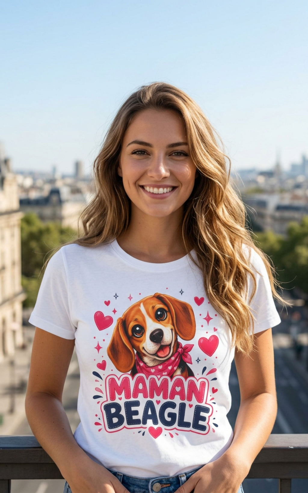 T-Shirt Femme Beagle – Maman Beagle Cadeau
