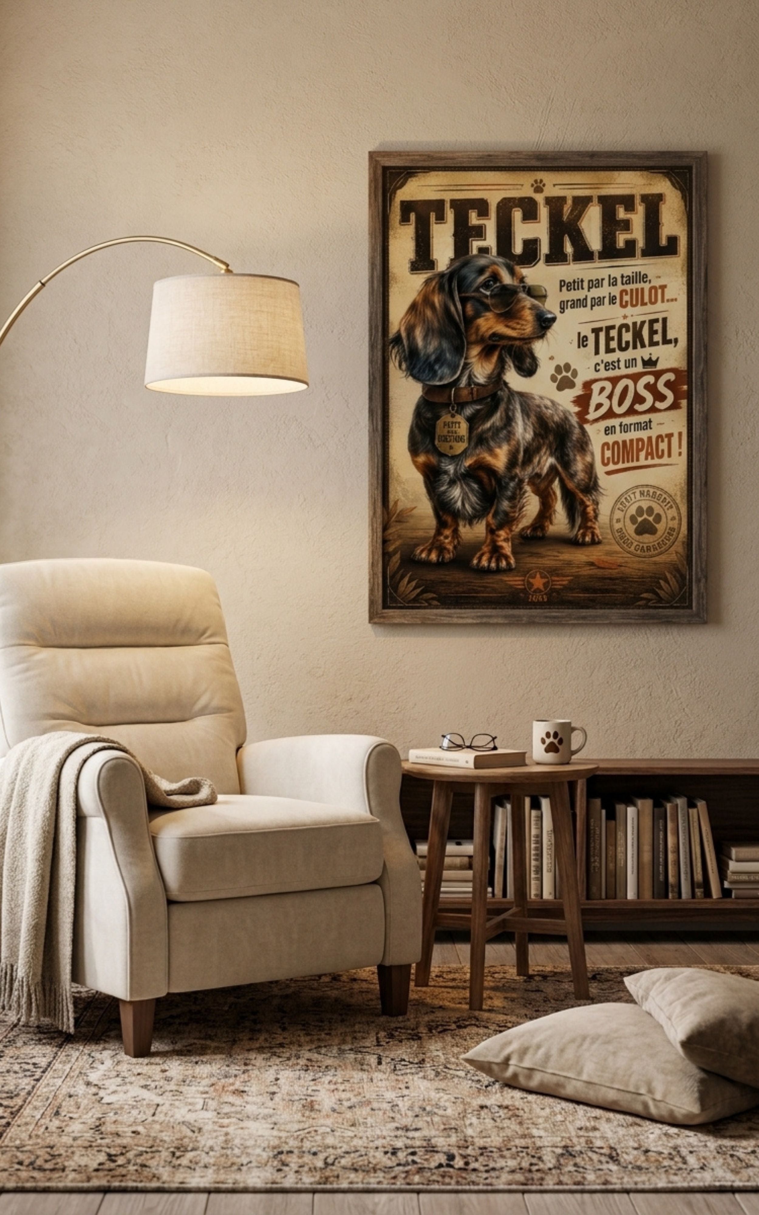 Poster papier semi brillant Teckel - Teckel Boss