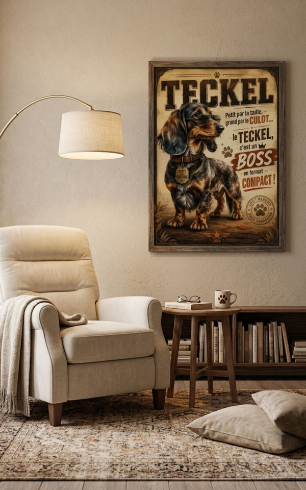 Poster papier semi brillant Teckel - Teckel Boss