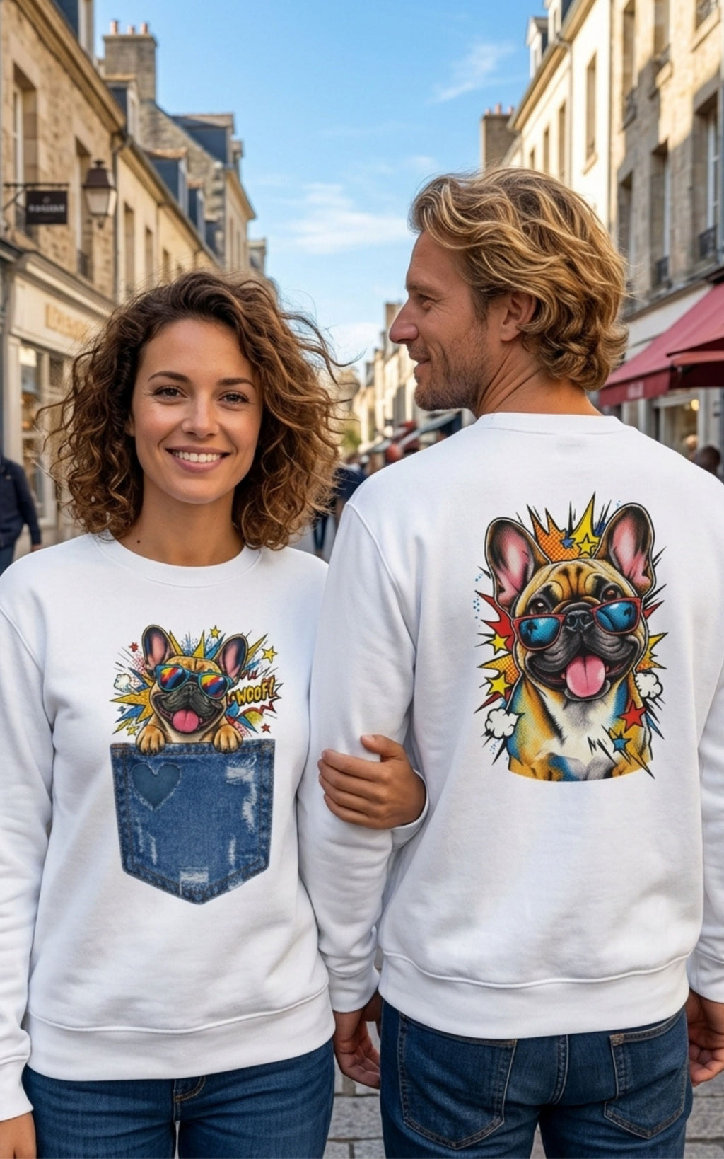 Sweatshirt Bouledogue Français – Bouledogue Français Pop Art