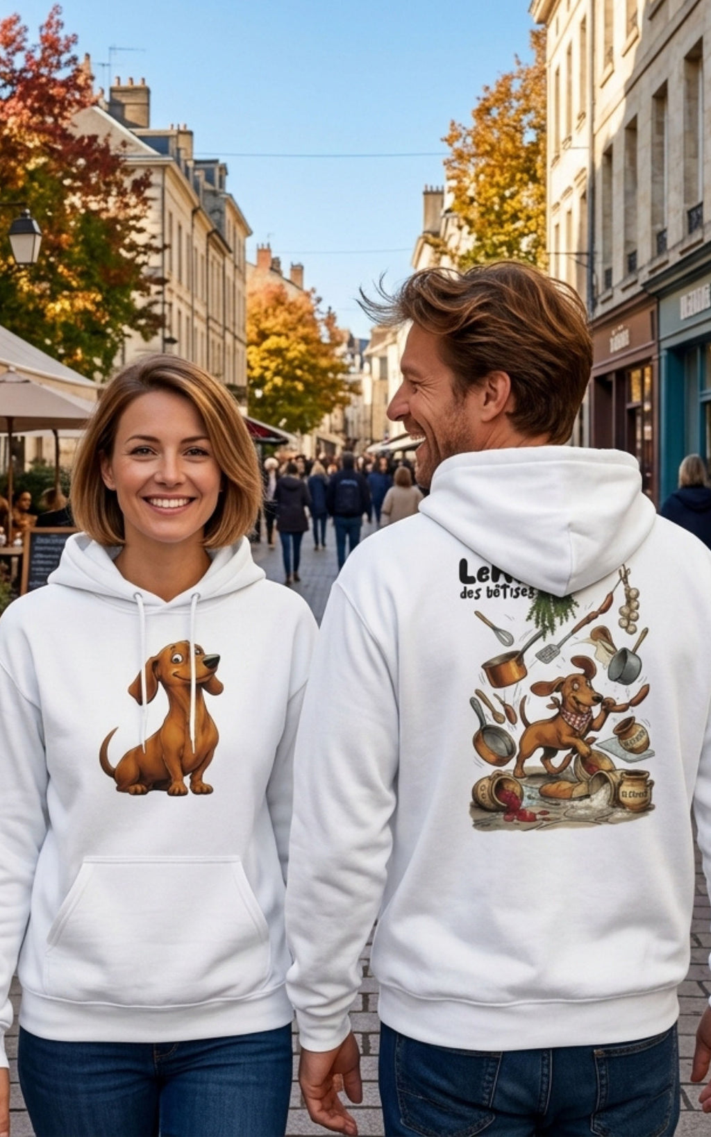 Sweatshirt à Capuche Teckel – Le roi des Bêtises