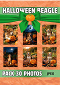 Pack 30 Photos JPEG Beagle Halloween