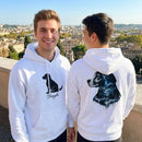 Sweatshirt Capuche Unisexe Beagle - Silhouette Beagle Recto Verso