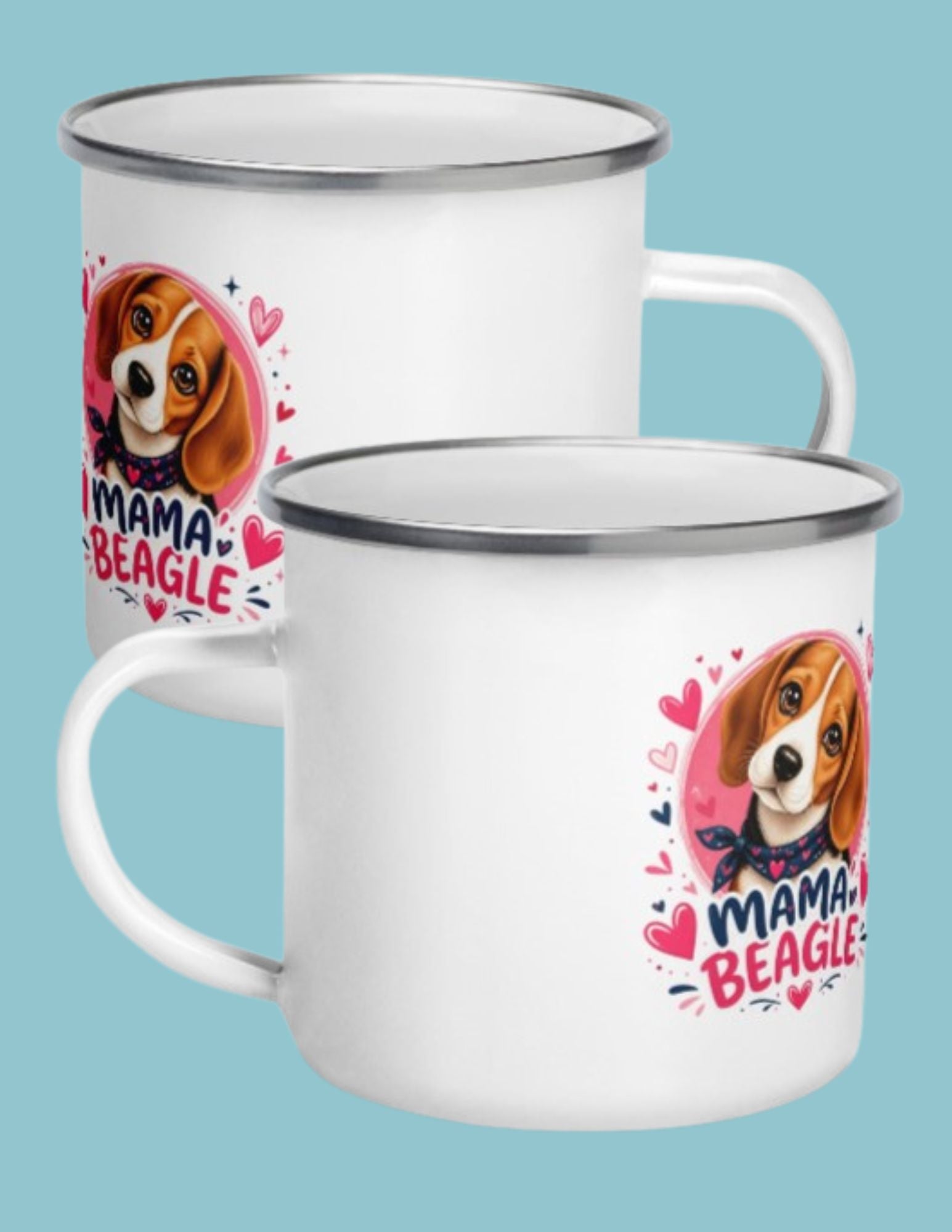 Mug émaillé Beagle - Maman Beagle