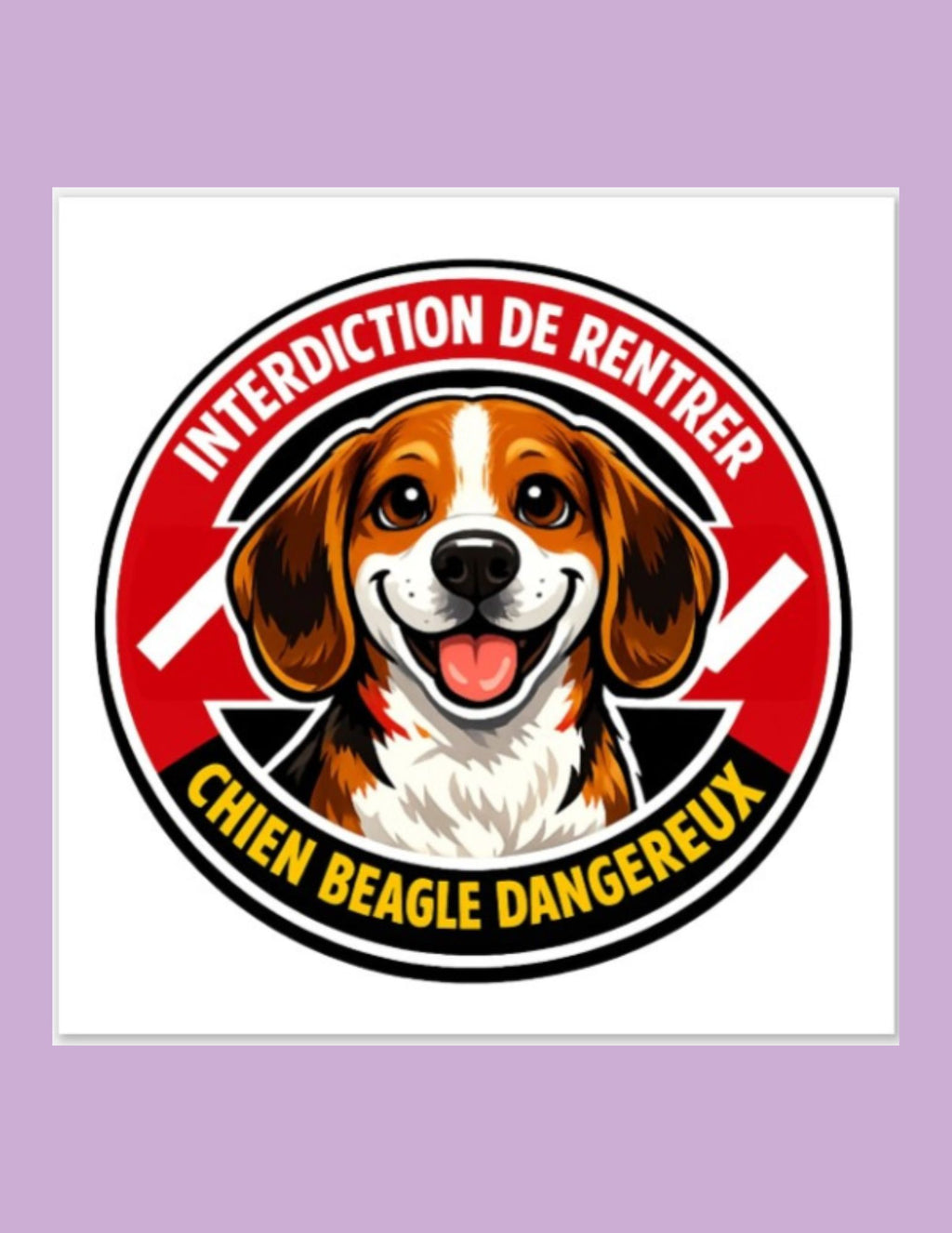 Panneau Signalétique Aluminium Beagle 30x30 cm / 12x12″
