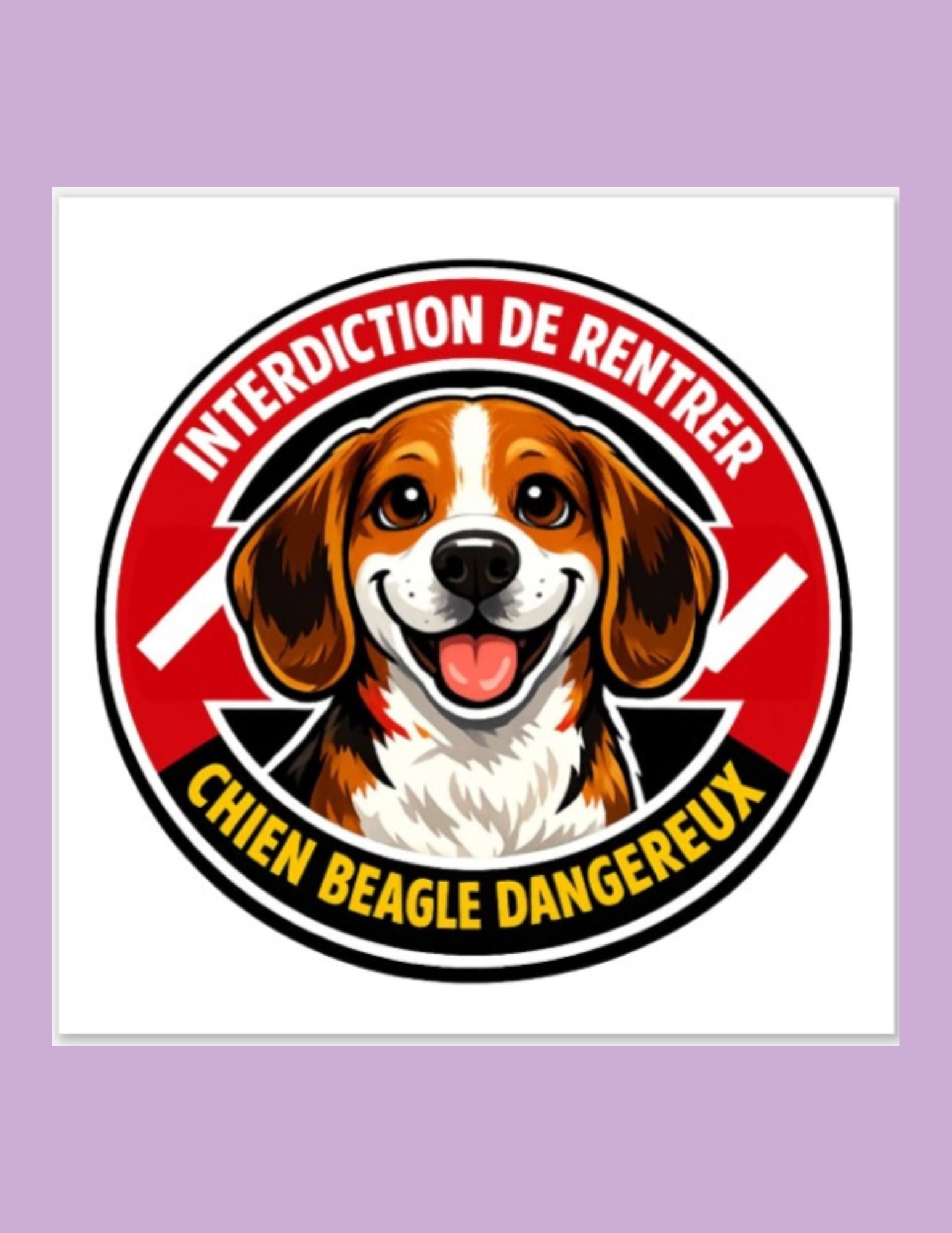 Panneau Signalétique Aluminium Beagle 30x30 cm / 12x12″