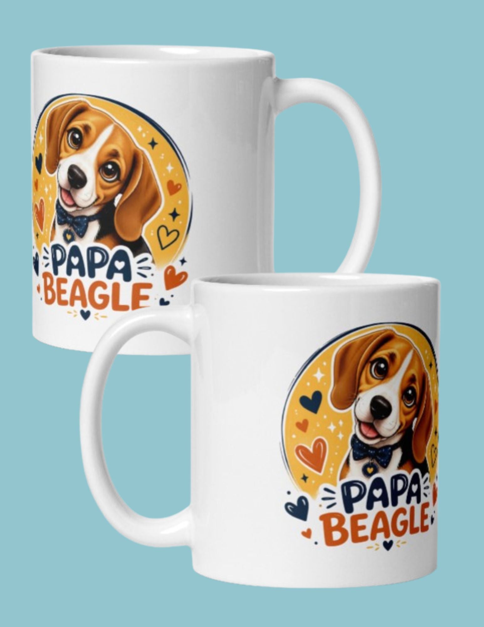 Mug Blanc Beagle - Papa Beagle