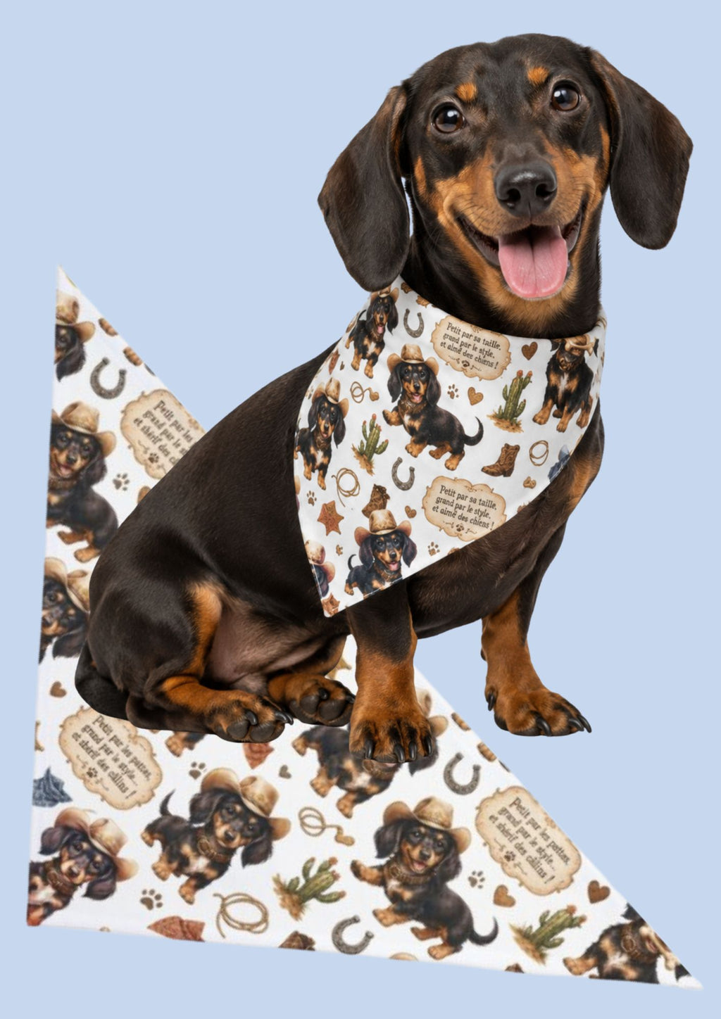 Bandana Teckel - Pattern Teckel Cowboy