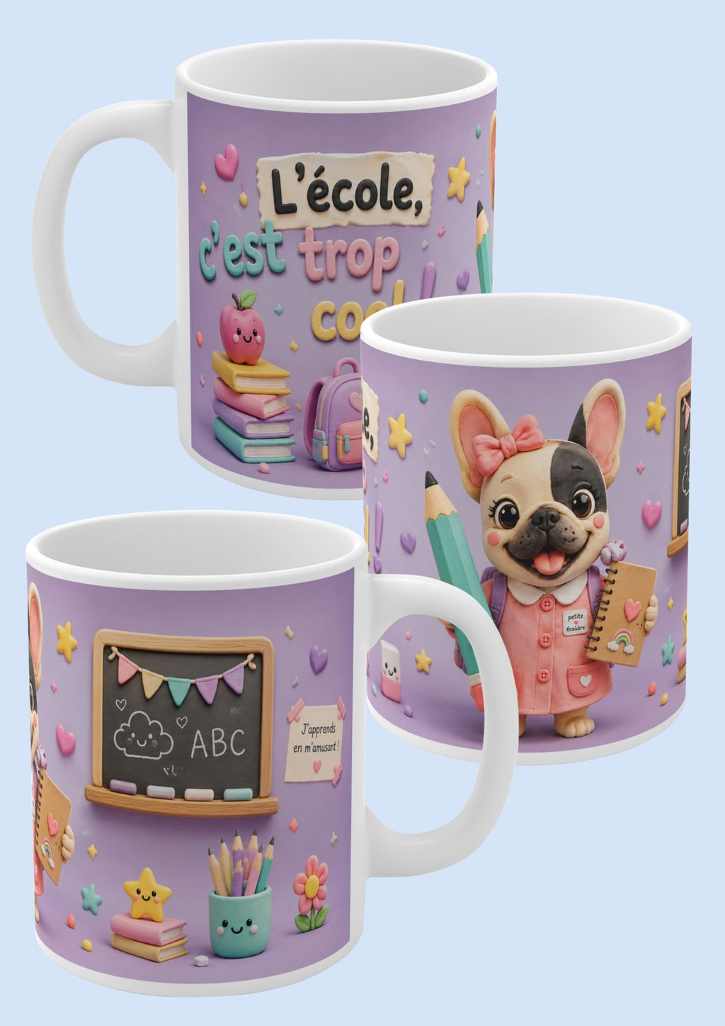 Tasse Mug Bouledogue Français - Mignonne Prof Bouledogue Français