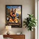 Poster papier semi brillant Berger Allemand - La vie est plus belle