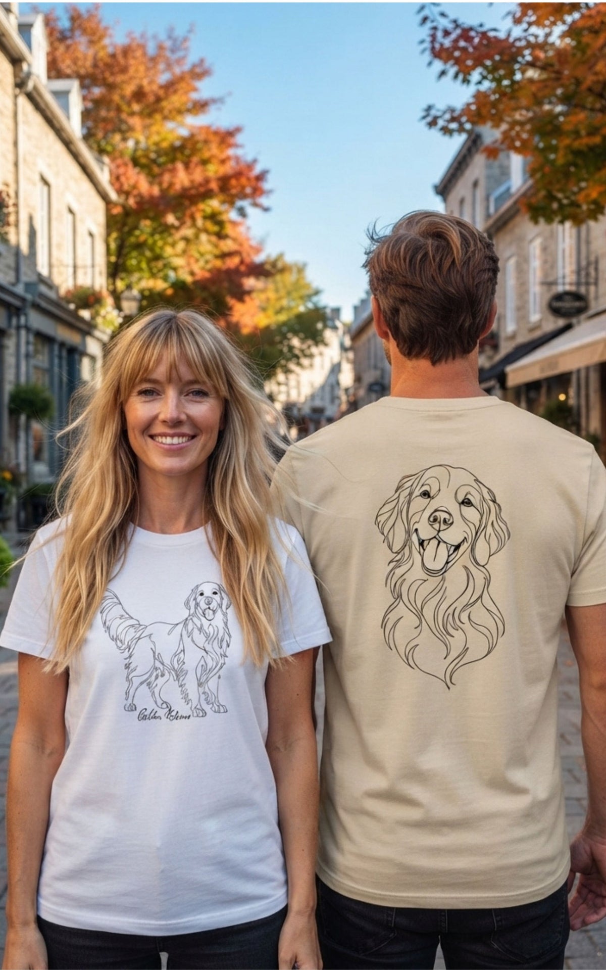 T-Shirt Golden Retriever Unisexe Recto Verso - Golden Retriever