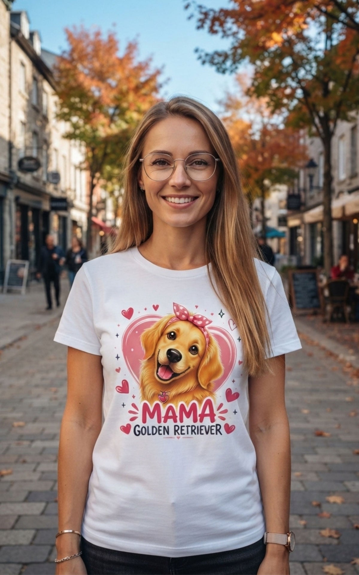 T-shirt Femme Golden Retriever - Maman Golden Retriever