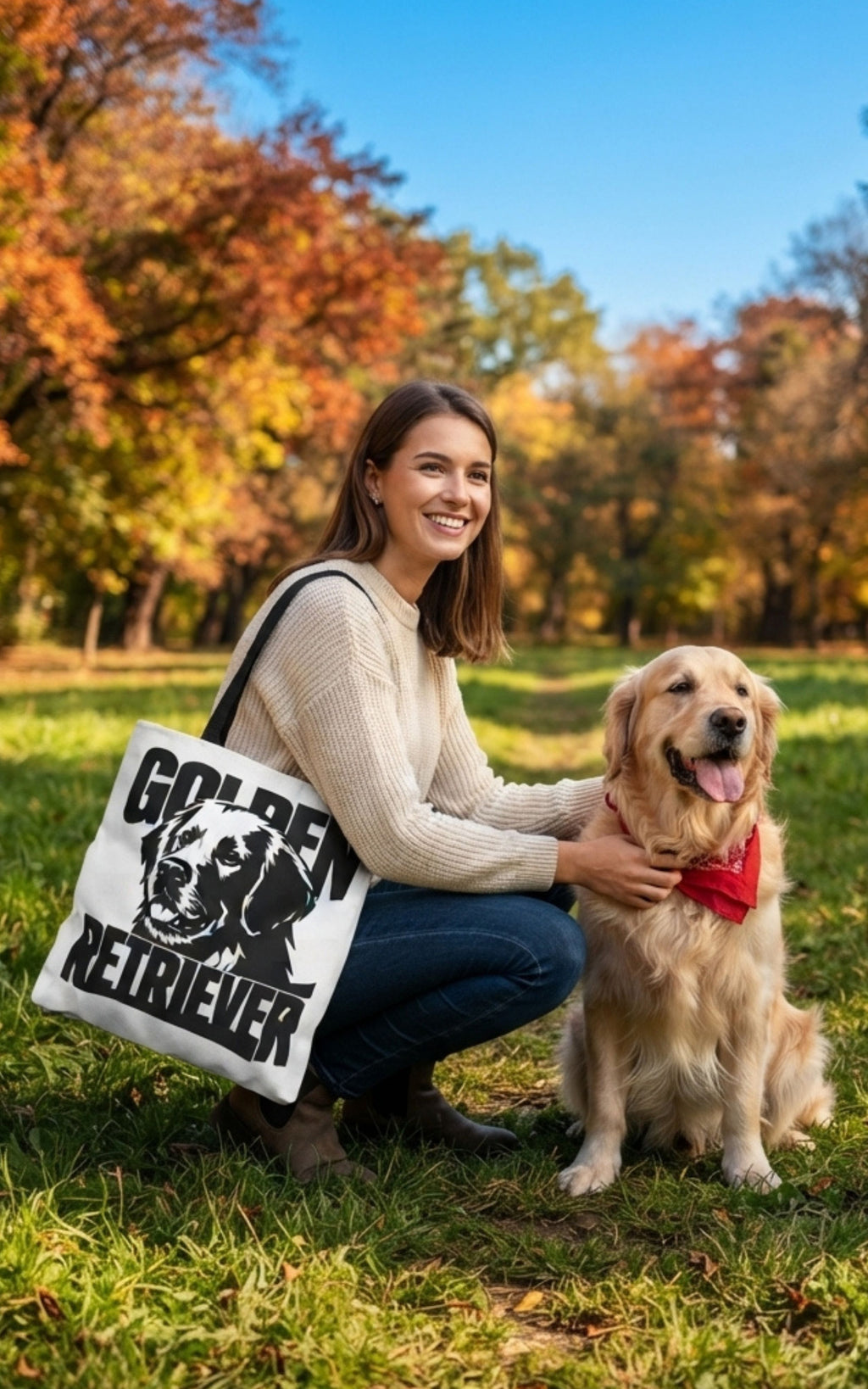 Tote Bag Golden Retriever – Sac Fourre-Tout Chien Golden Retriever