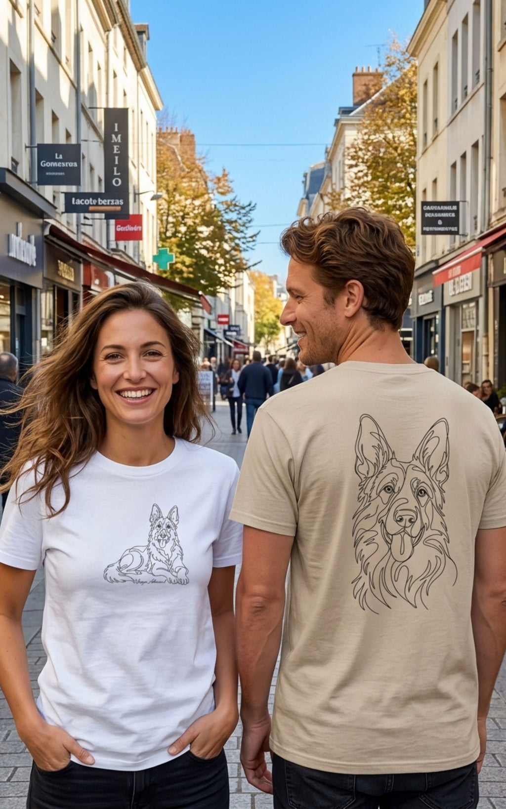 T-Shirt Berger Allemand Unisexe Recto Verso - Berger Allemand