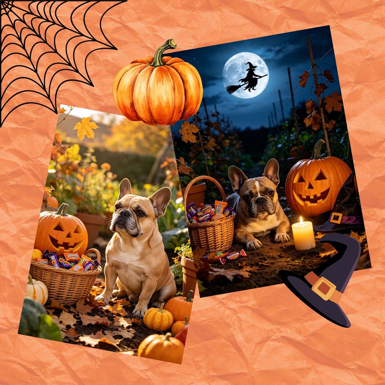 Pack 50 Photos JPEG Bouledogue Français Halloween