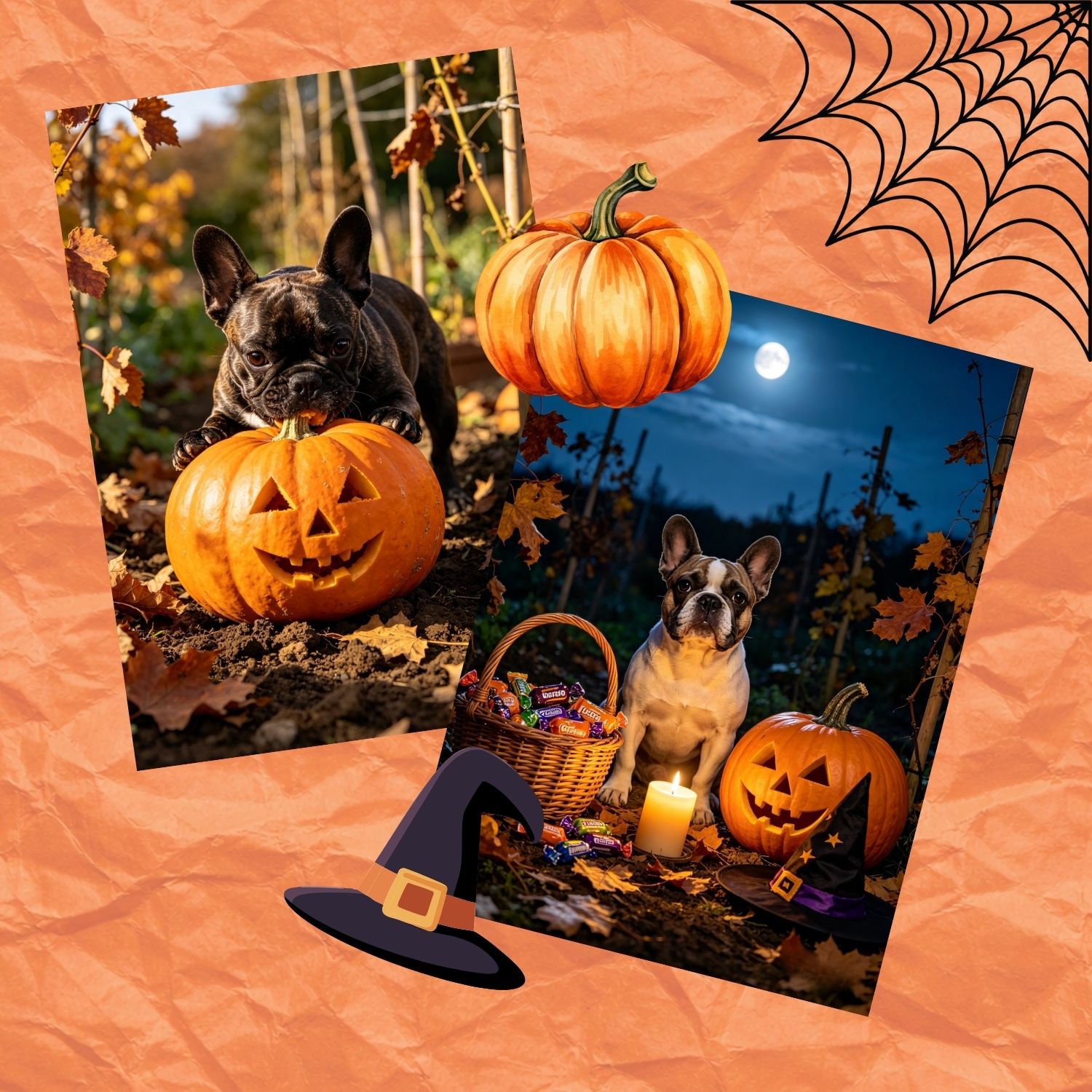 Pack 50 Photos JPEG Bouledogue Français Halloween
