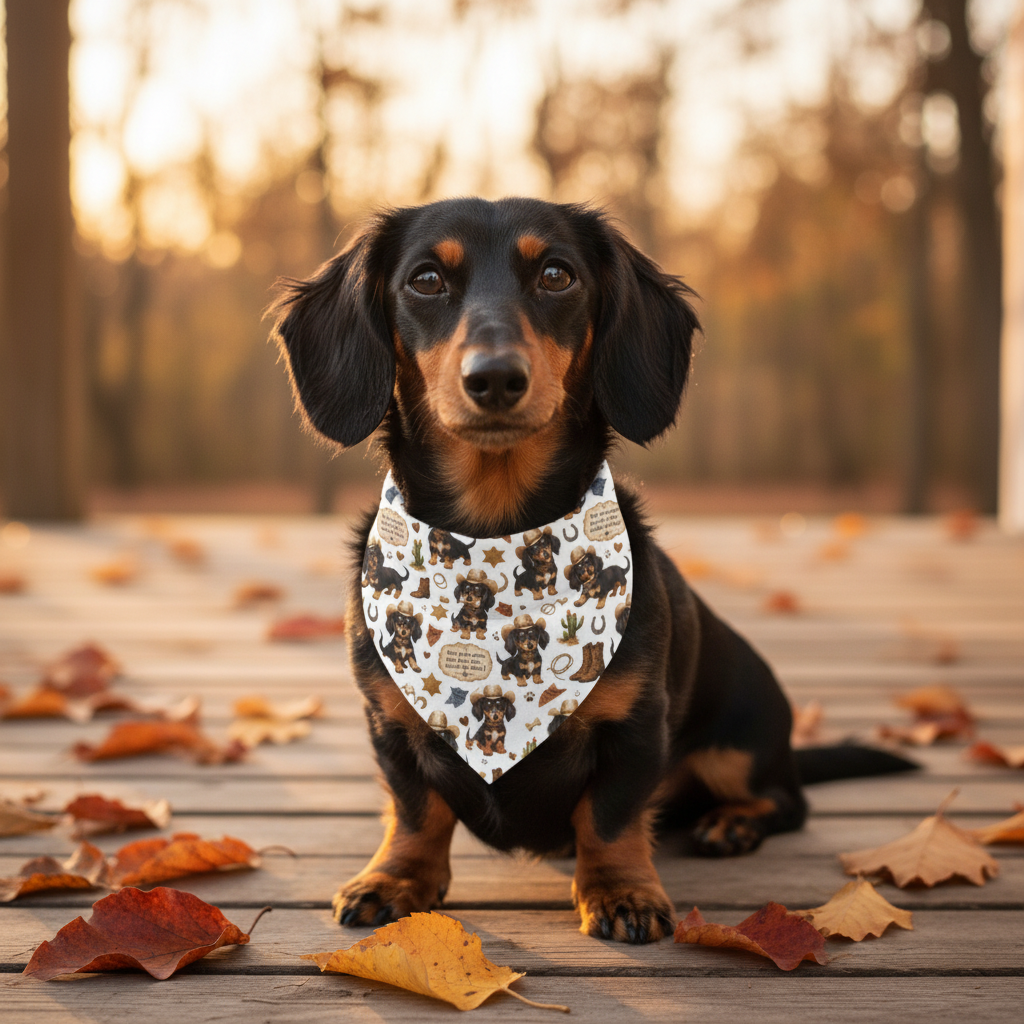 Bandana Teckel Cowboy - Lifestyle